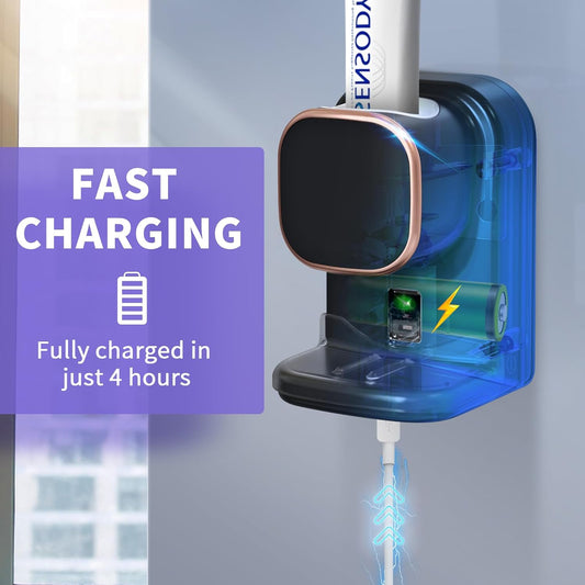 Automatic Toothpaste Dispenser – Wall-Mounted with Toothbrush Holder