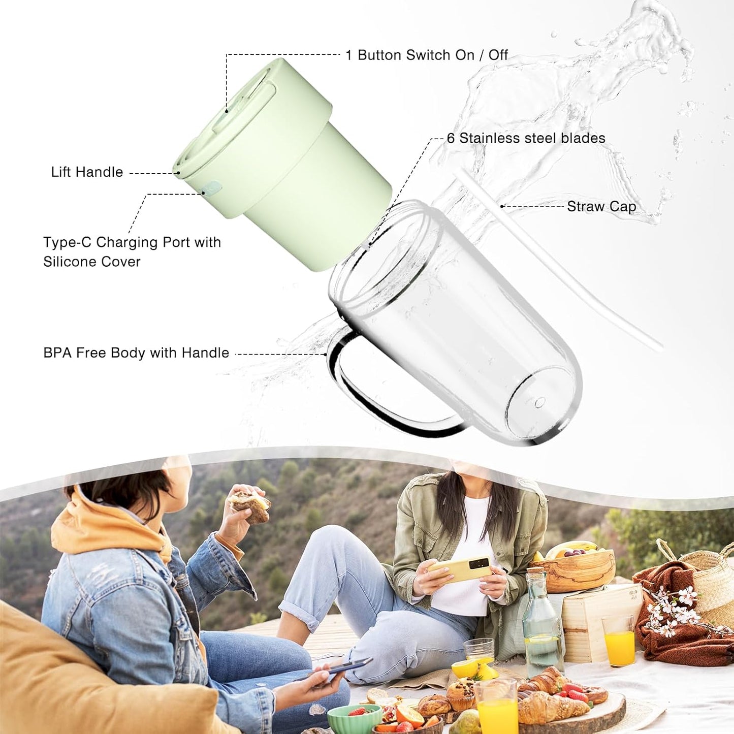 Portable USB Blender – Smoothie Maker On-the-Go