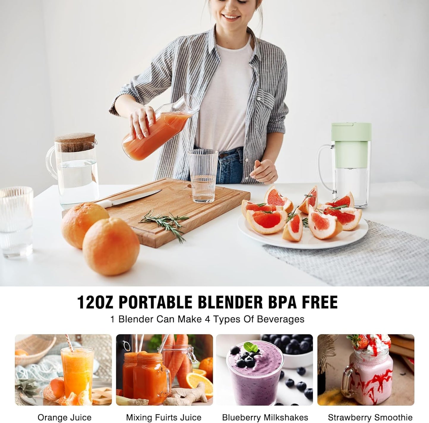 Portable USB Blender – Smoothie Maker On-the-Go